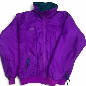 Reversible Purple and green vintage Columbia Sportswear puffer jacket jacket